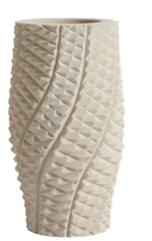 Jarrón Texture, gris cálido. A30½xØ17½cm.
