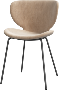 [Hamilton - D195] Silla Hamilton, tela Velvet arena 3033/estructura lacada negro mate. A81½xL52½xF54½cm.