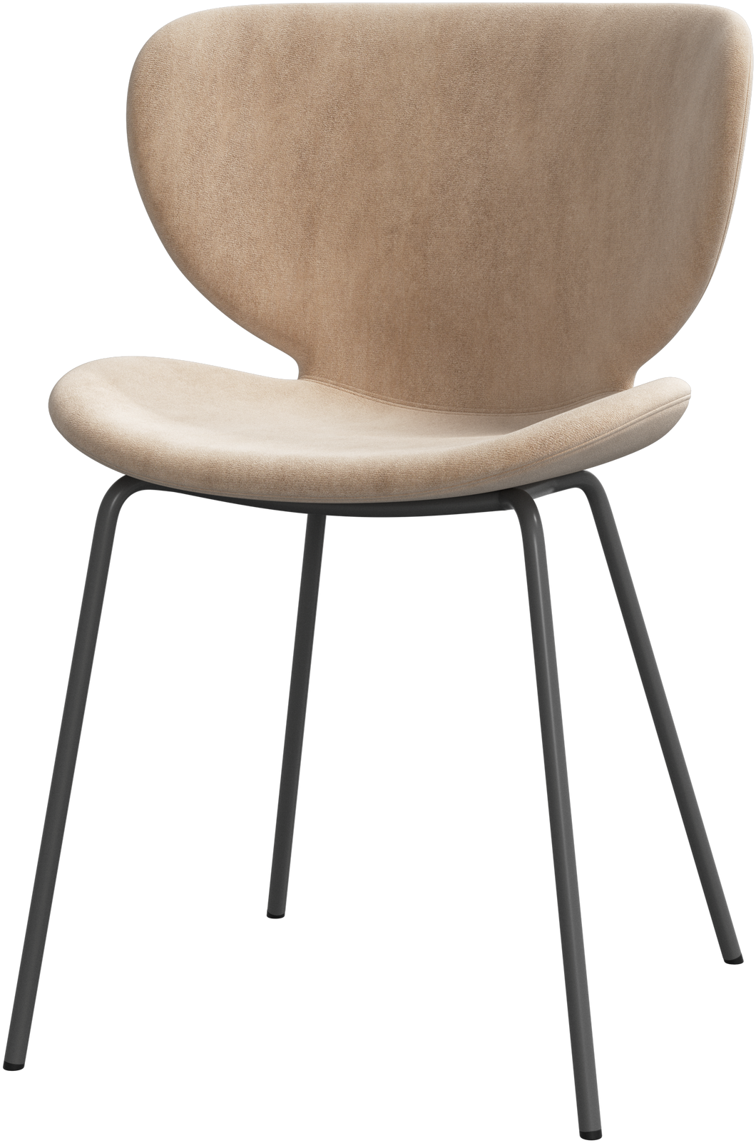 [Hamilton - D195] Silla Hamilton, tela Velvet arena 3033/estructura lacada negro mate. A81½xL52½xF54½cm.