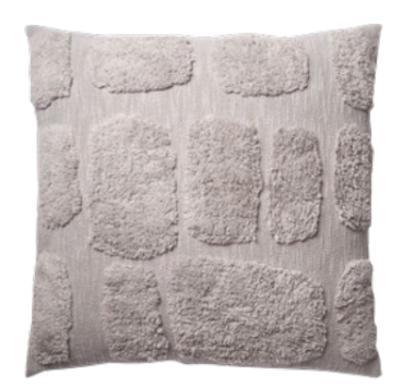 Cojín Tufted, gris. L58xL58cm.