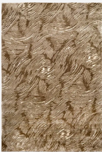 Alfombra Whirlwind, marrón/blanco. L170xL24