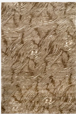 Alfombra Whirlwind, marrón/blanco. L170xL24